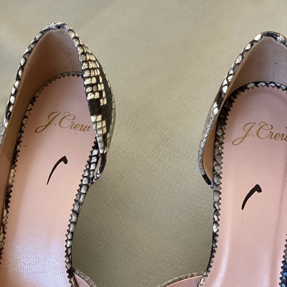 J Crew Lucie Pumps Snakeskin Embossed Leather* - Picture 2 of 5